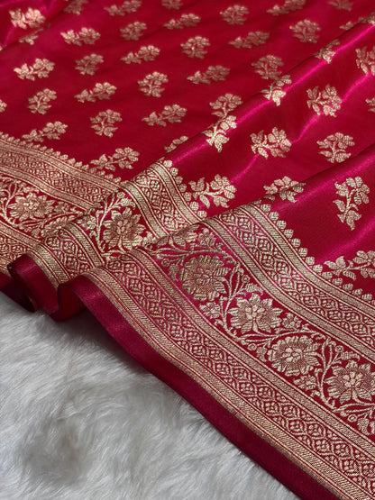 Rani Shades Banarasi Satin Silk Saree SS34