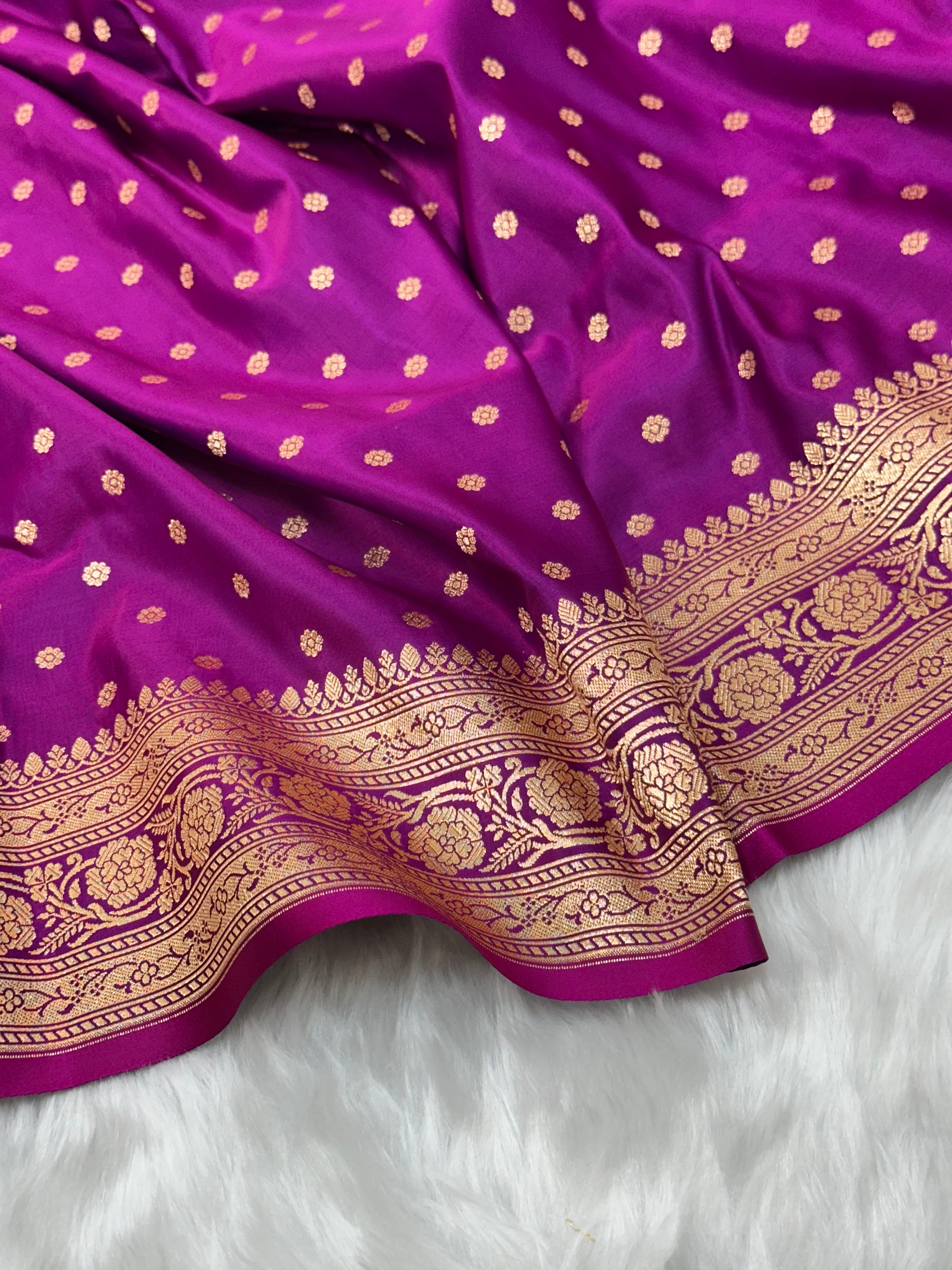 Cross Jamuni Booti Katan Silk Saree SK01