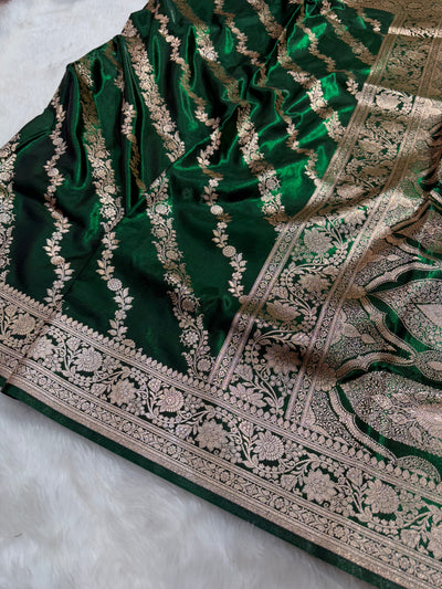 Ultra Light Weight Satin Silk BottleGreen Cross SS10