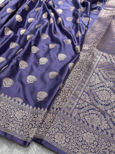 Lavender Tree Boota Mashru Silk Saree MCS19