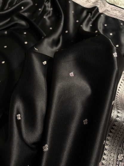 Black Shades Booti Mashru Silk Saree MS64