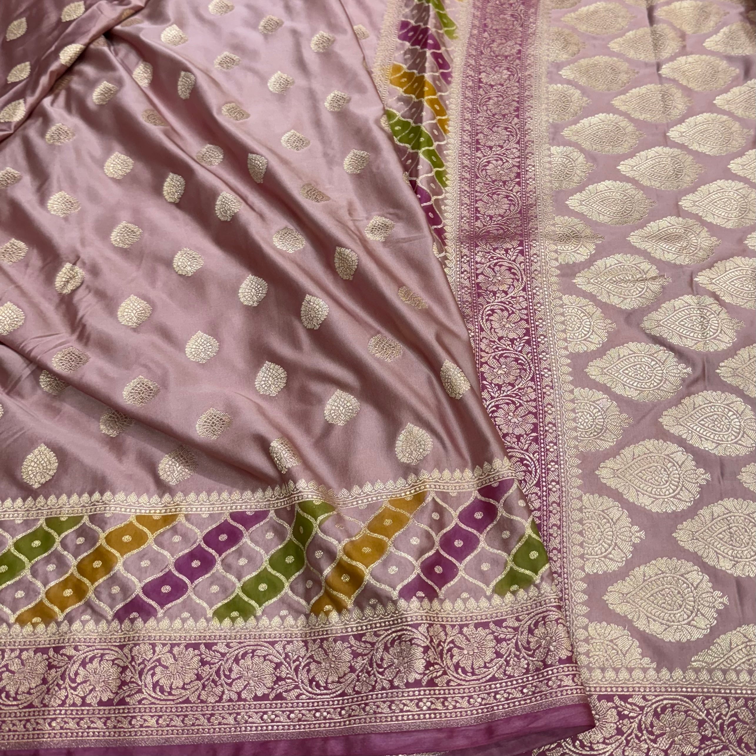 Mauve Rangkart Mashru Silk Saree