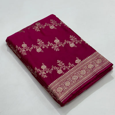 Ruby Pink Cross Mashru Silk Saree