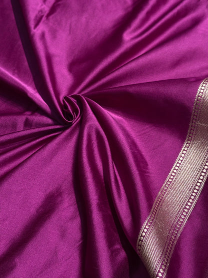 Wine Shades Scallop Mashru Silk Saree MS60