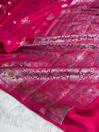 Minakari Pink Shades Pure Chiniya Silk CH-01