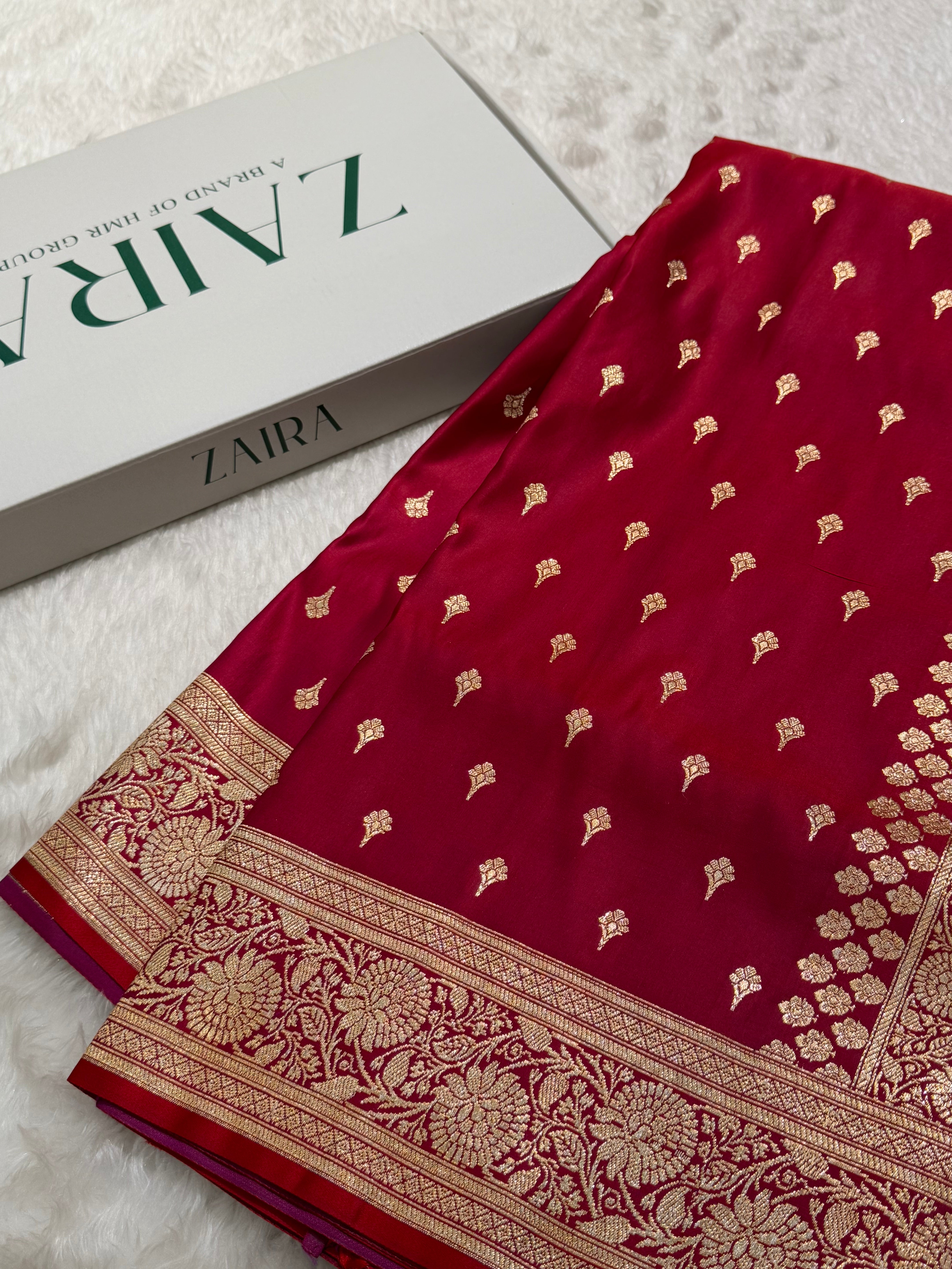 Reddish Magneta Traditional Soft Katan Silk Saree