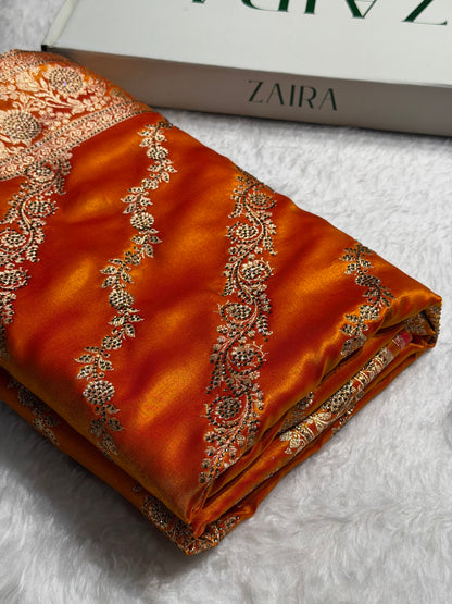 Bridal Gold Cross with Swarovski Stone Work BSS10