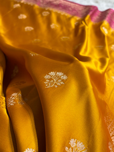 Mustard - Rani Banarasi Boota Katan Silk Saree SKM29