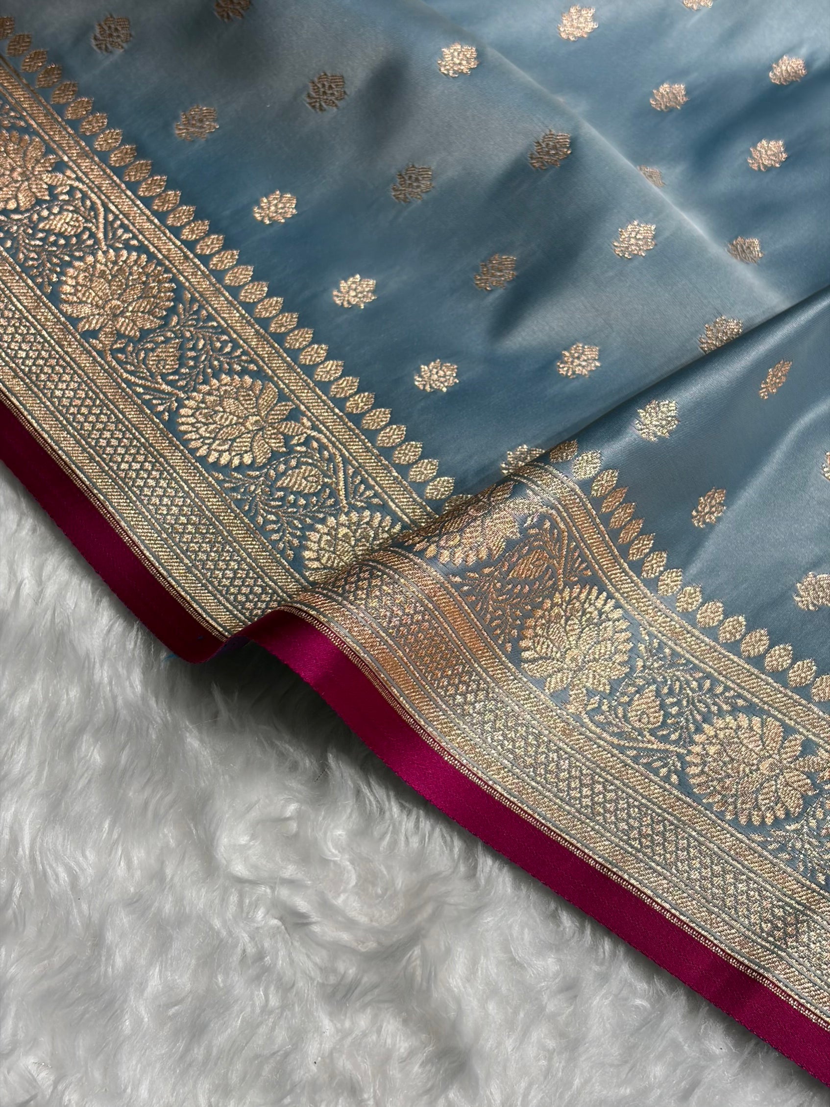 Banarasi Pastel German Shades Booti Katan Silk Saree SK07