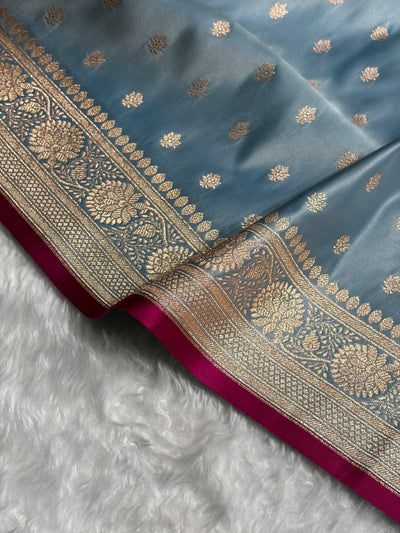 Banarasi Pastel German Shades Booti Katan Silk Saree SK07
