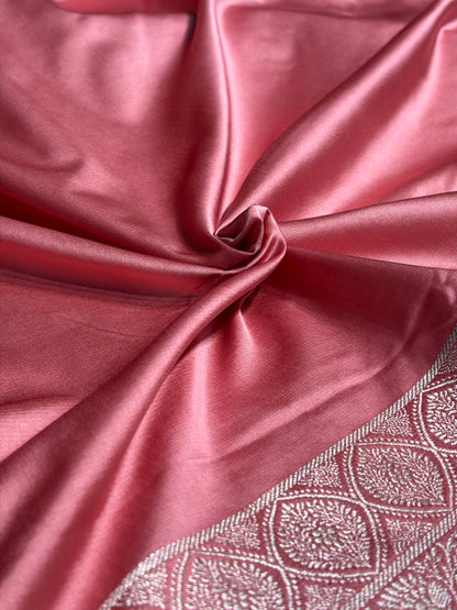 Peach Shades Booti Mashru Silk Saree MS68