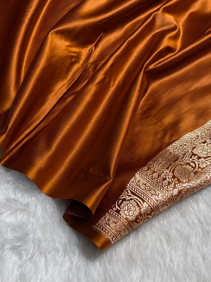 Banarasi Coffee Brown Katan Silk Saree SK01