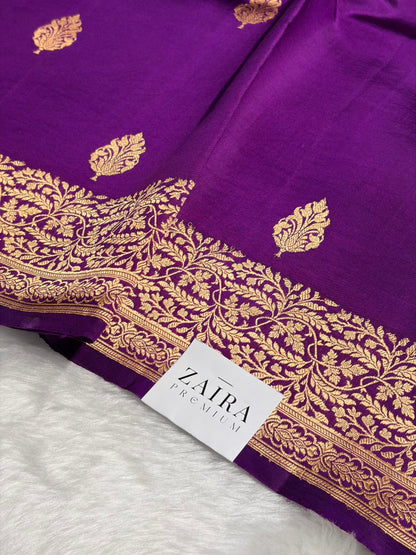 Purple Shades Meena Boota Handwoven Raw Mango Silk RM-31