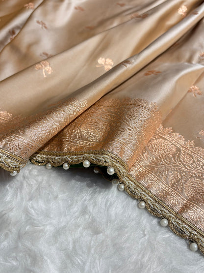 Tusser Booti Katan Silk With Gotta Patti Saree SKGP09