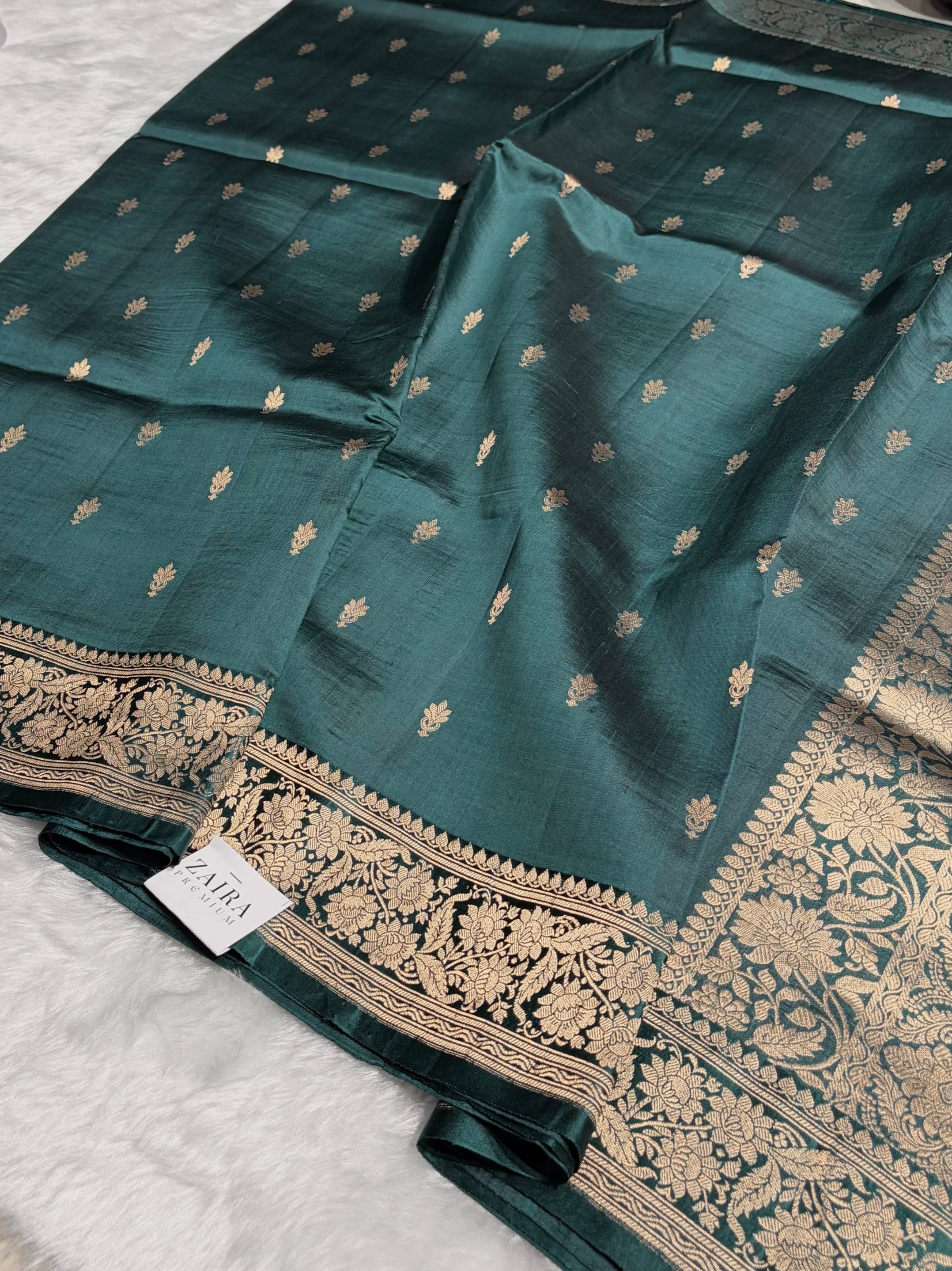 Rama Shades Meena Boota Handwoven Raw Mango Silk RM-22