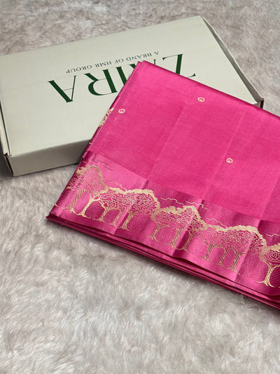 Gajri Shades Handwoven Pure Paper Silk RM-63