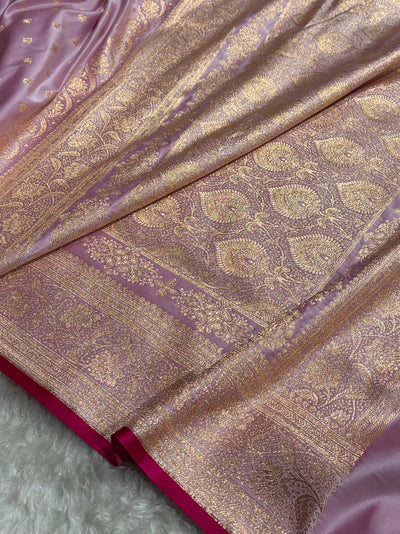 Katan Silk Saree In Lavender Shades SK08