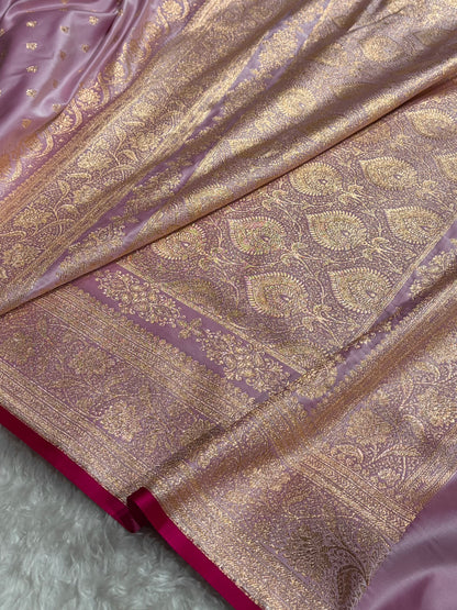 Katan Silk Saree In Lavender Shades SK08