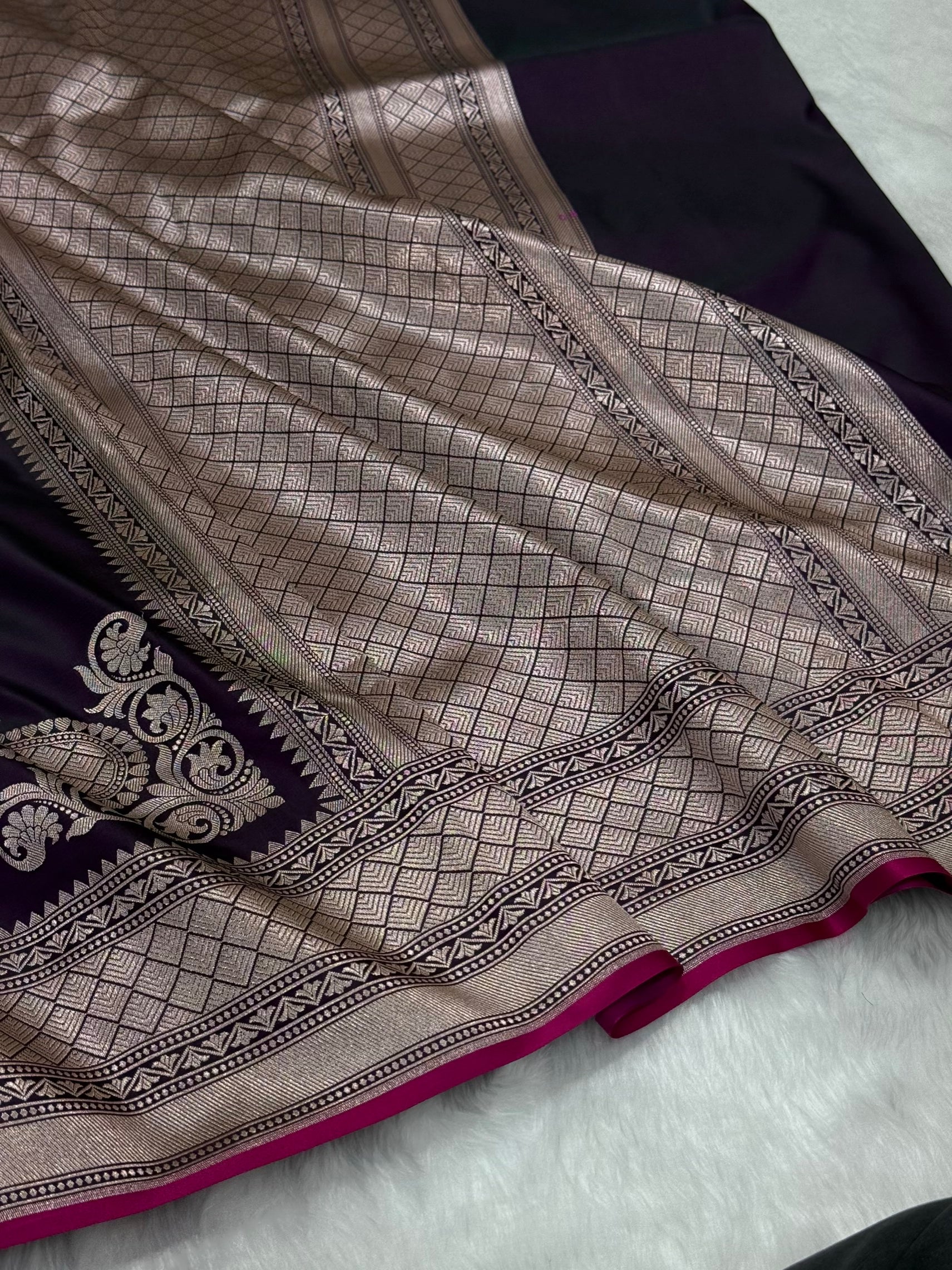 Wine shades Mashru Silk Saree for Festive Seasons MSM 24