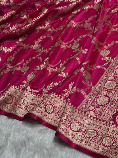 Satin Silk Banarasi Jaal In Pink Shades SS18