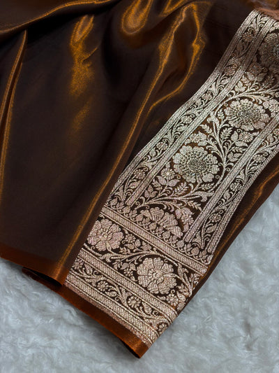 Satin Silk Dot Booti in Rust Shades with Swarovski work BSS08