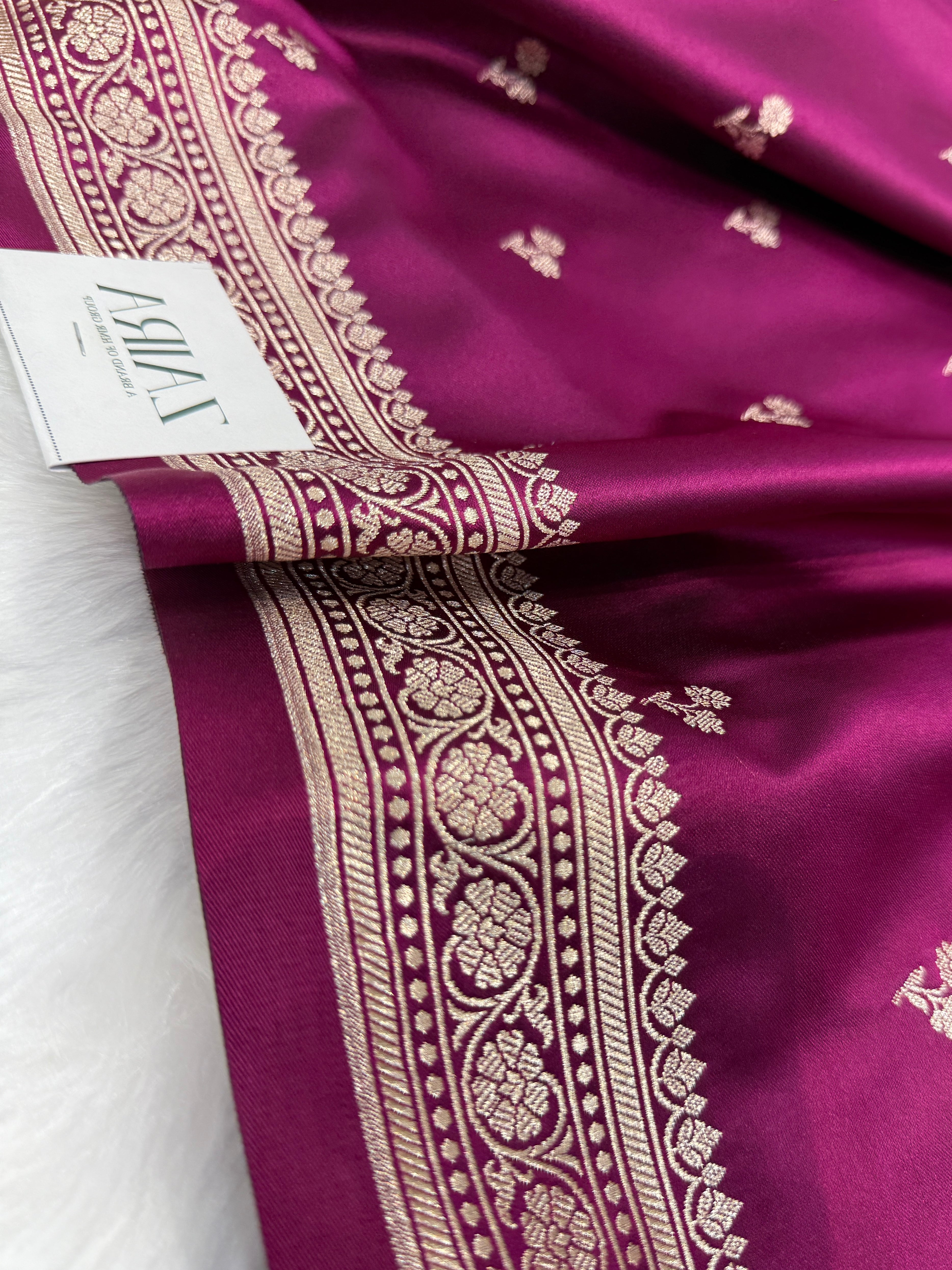 Wine Shades Floral Boota Mashru Silk Saree