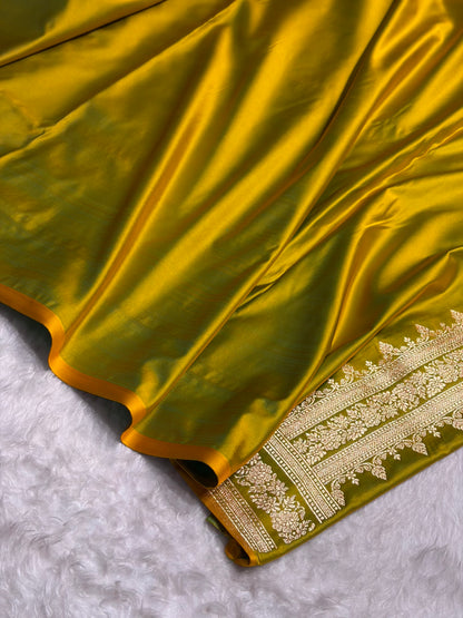 Liril Mehendi Shades Banarasi Booti Katan Silk Saree SKM17