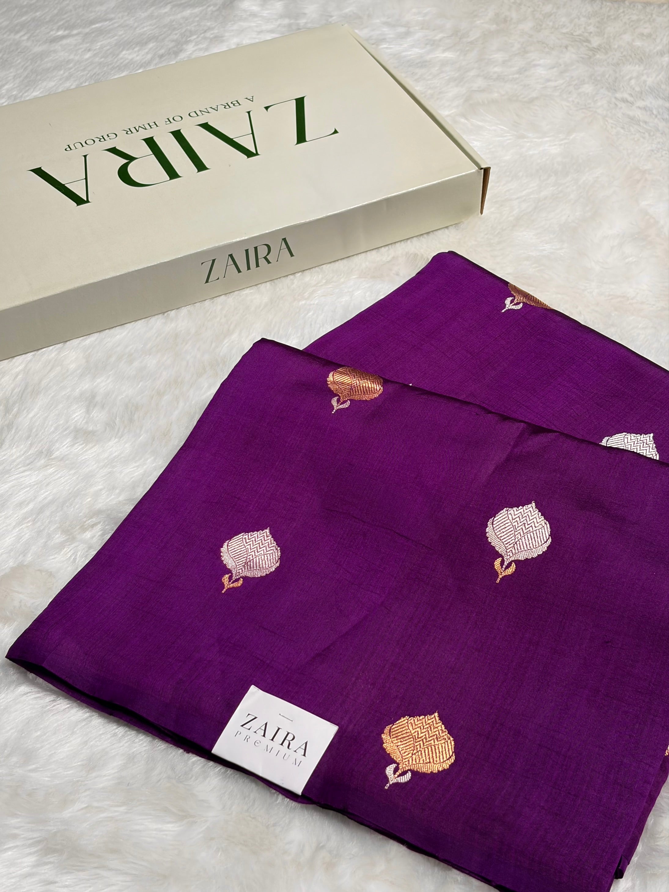 Wine Shades Boota Handwoven Pure Raw Mango Silk RM-10