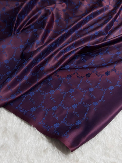 Cross Garnet Shades Banarasi Booti Pattern Mashru Silk Saree MSM-136