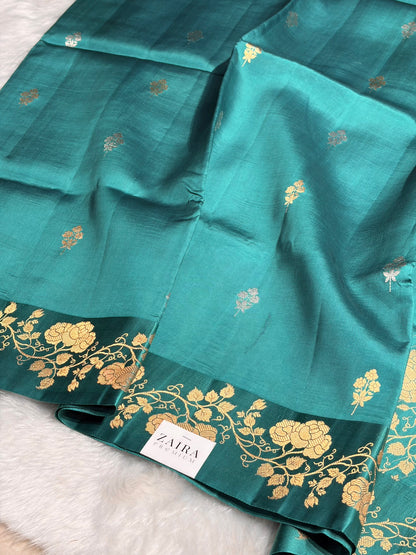 Rama Shades Meena Boota Handwoven Raw Mango Silk RM-26