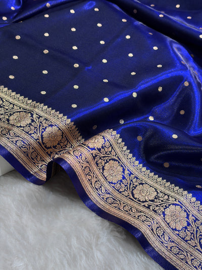 Satin Silk Dot Booti in Royal Blue Shades SS08