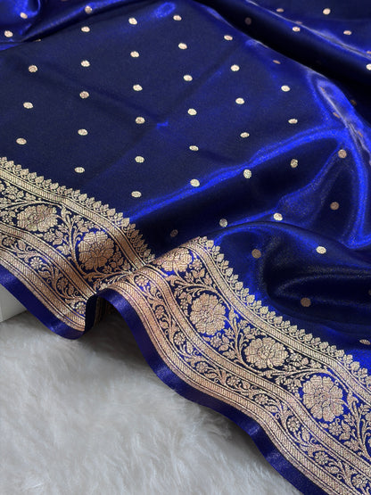 Satin Silk Dot Booti in Royal Blue Shades SS08