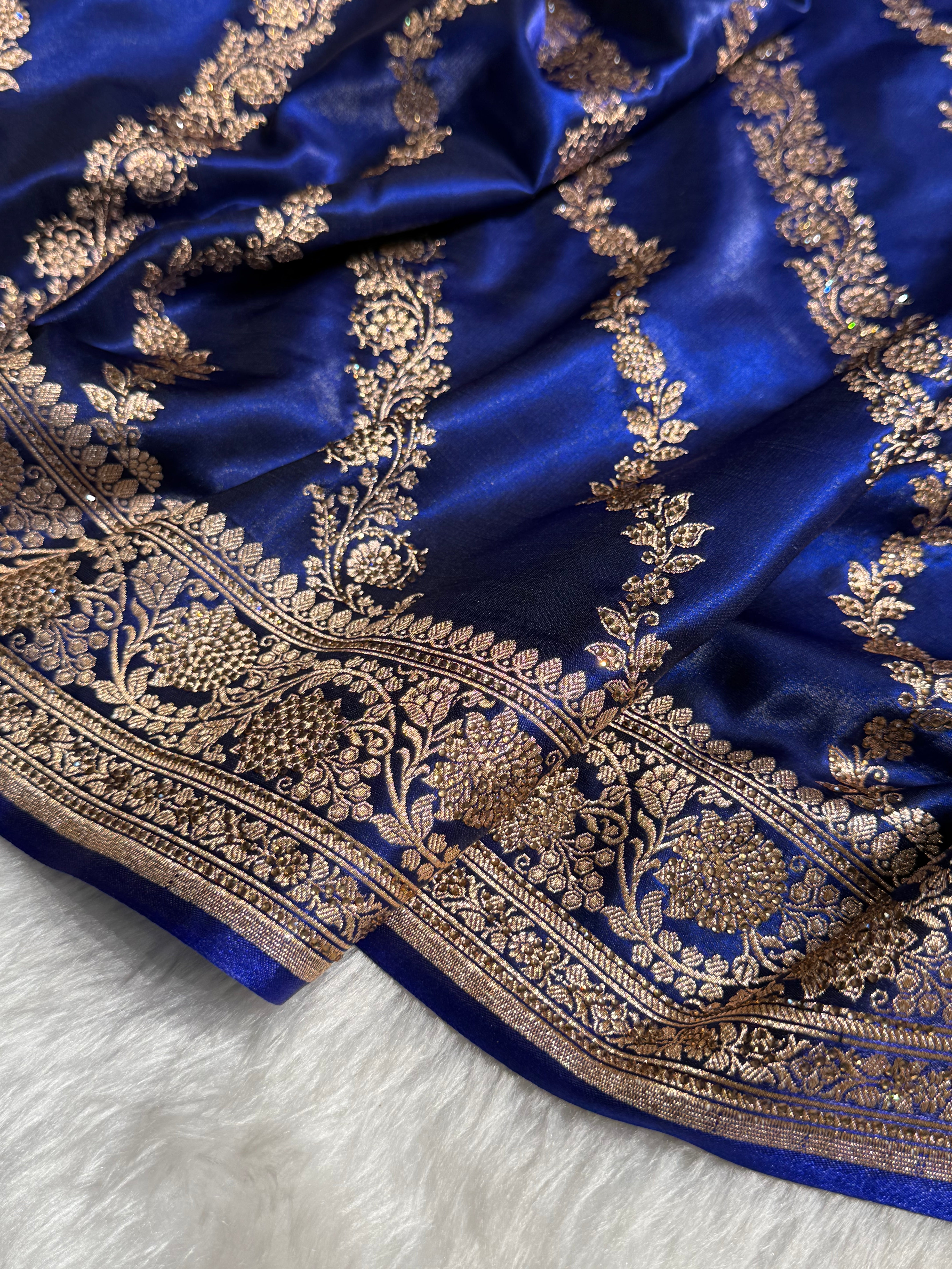 Bridal Royal Blue Cross with Swarovski Stone Work BSS-10