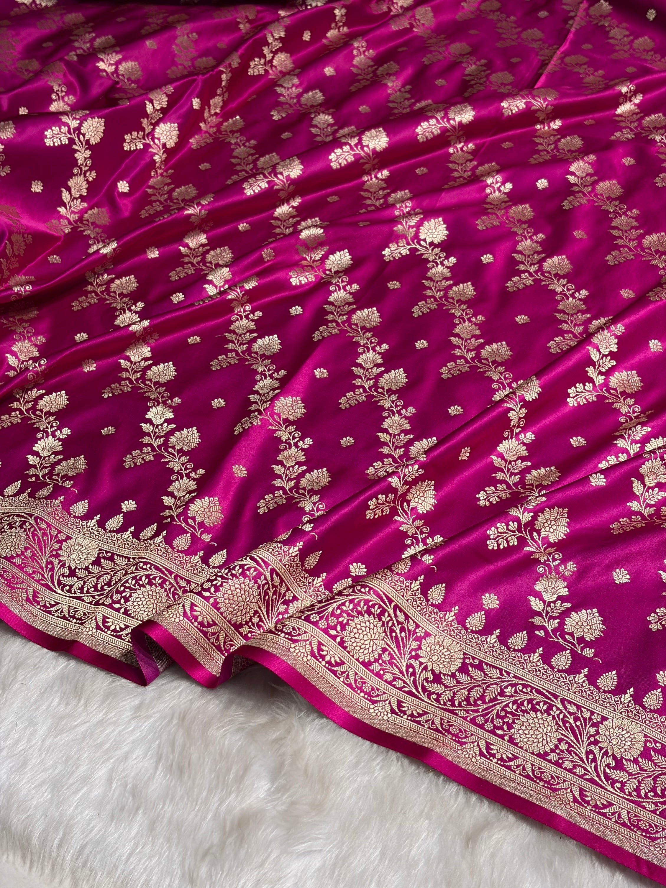 Rani Cross & Booti Banarasi Katan Silk Saree SK24
