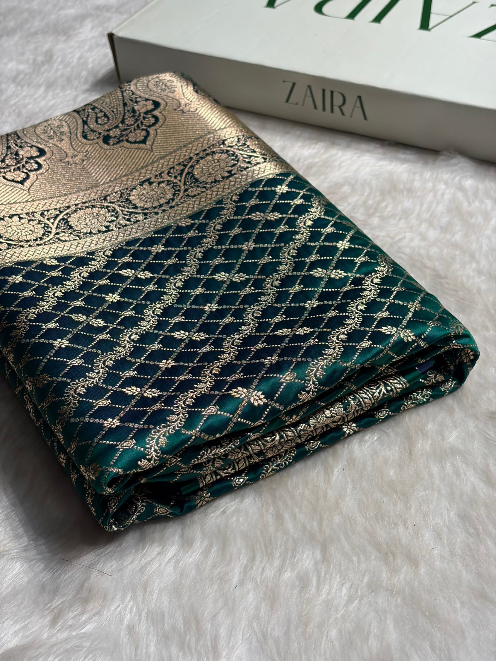 Peacock Banarasi Brocade Soft Katan Silk Saree SKB-01