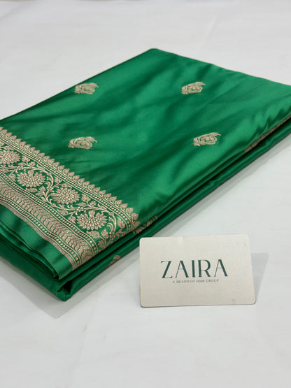 Sea Green Mashru Silk Boota