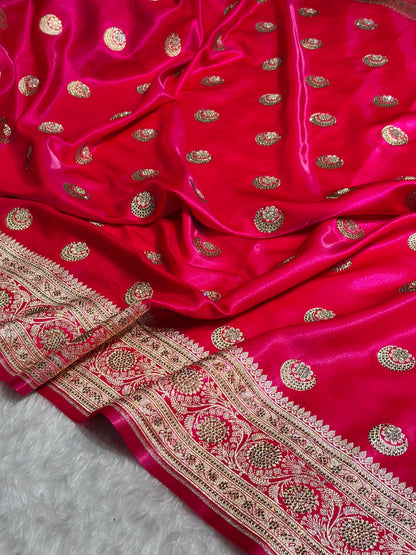 Chand Tara Cross Rani Boota With Traditional Banarasi Swarovski Work BSS04 (R)