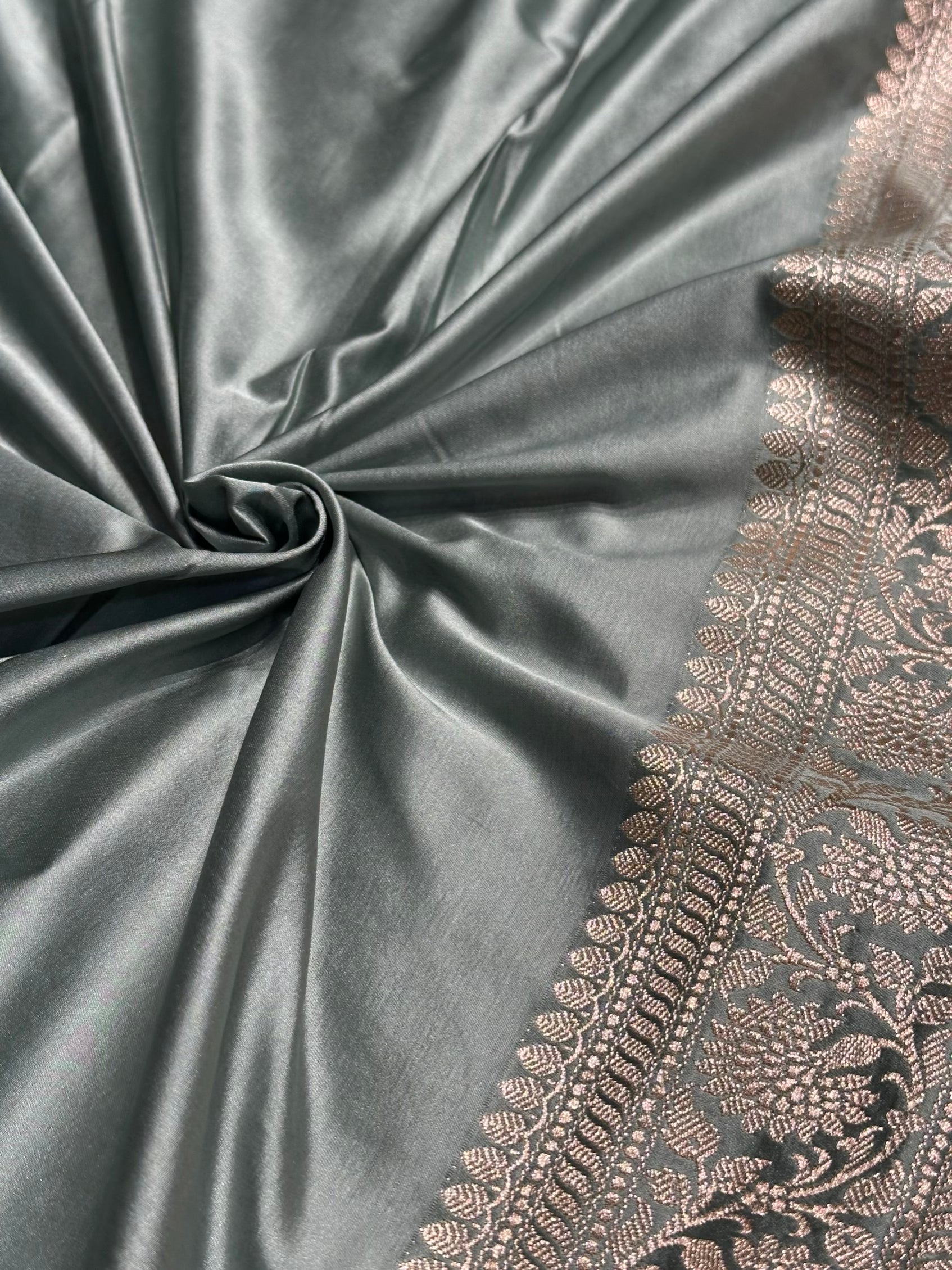 Turquoise Boota Mashru Silk Saree MS25