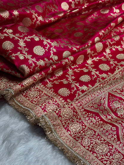 Cross Rani Satin Silk Saree with Gota Patti SSGP15