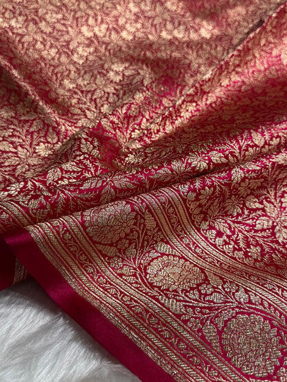 Rani Shades Brocket Satin Silk Saree Banarasi Saree Shades SS30