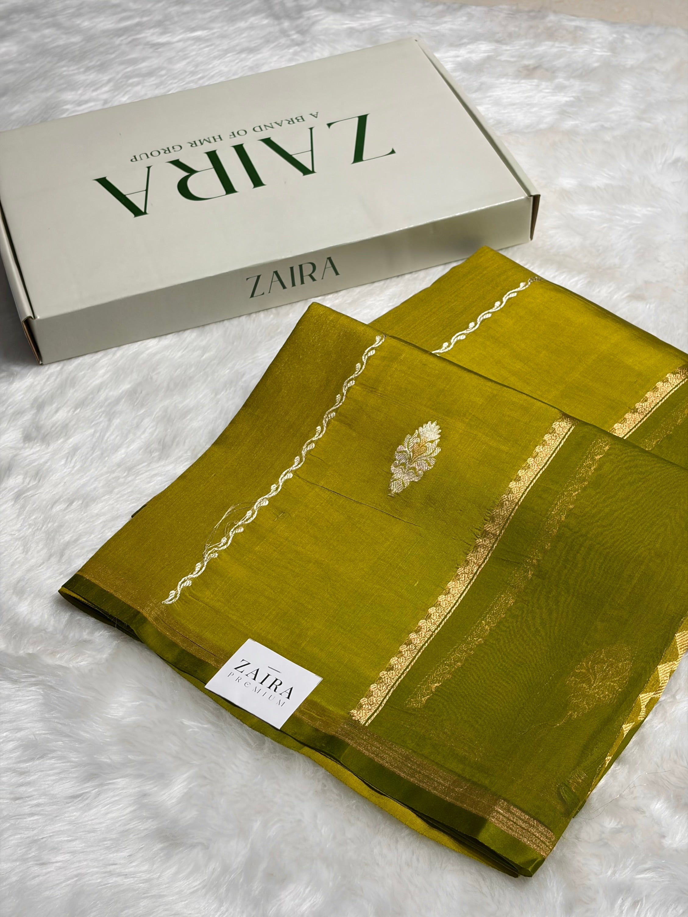 Liril Mehendi Shades Boota Rangkart Handwoven Pure Raw Mango Silk RM-15