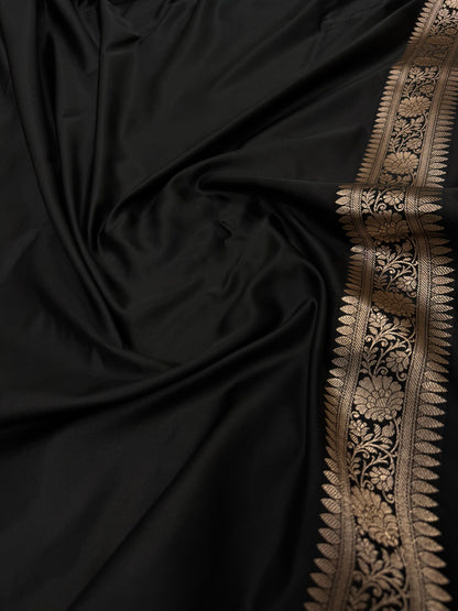 Black Shades Mashru Silk Saree for Festive Seasons MSM 16