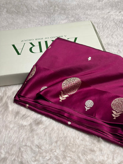 Wine Shades Handwoven Pure Paper Katan Silk RM-65