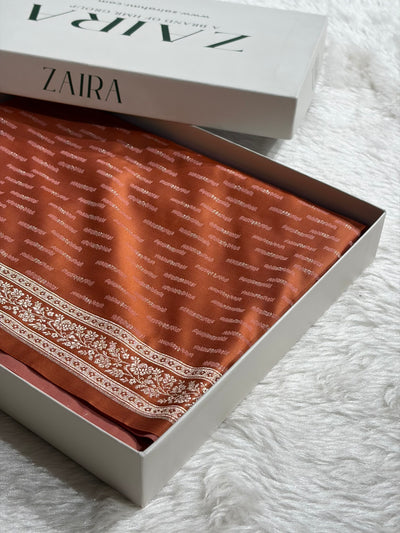 Rust Shades Tanchoi Motif Mashru Silk Saree MST-16