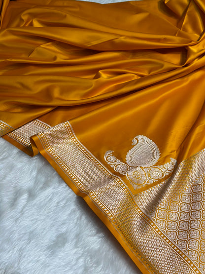 Plain Mashru with Mustard Shades MSM-51