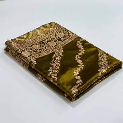 Ultra Light Weight Satin Silk Mehandi Cross SS10