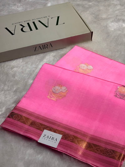 Baby Pink Boota Handwoven Paper Silk RM-29