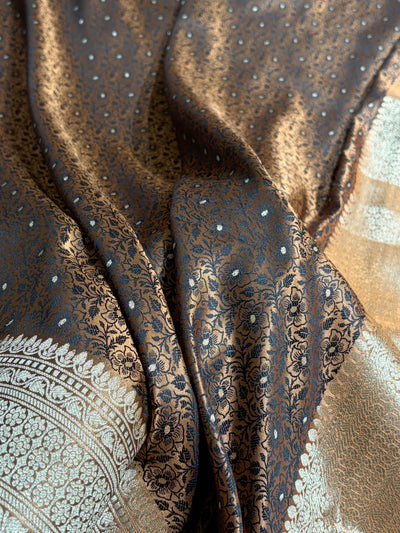 Brown Shades Tanchoi Motif Mashru Silk Saree MST-16