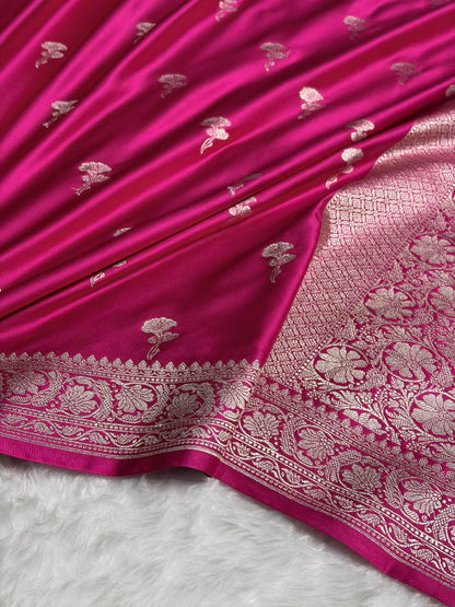 Rani Shades Minakari Boota Mashru Silk Saree