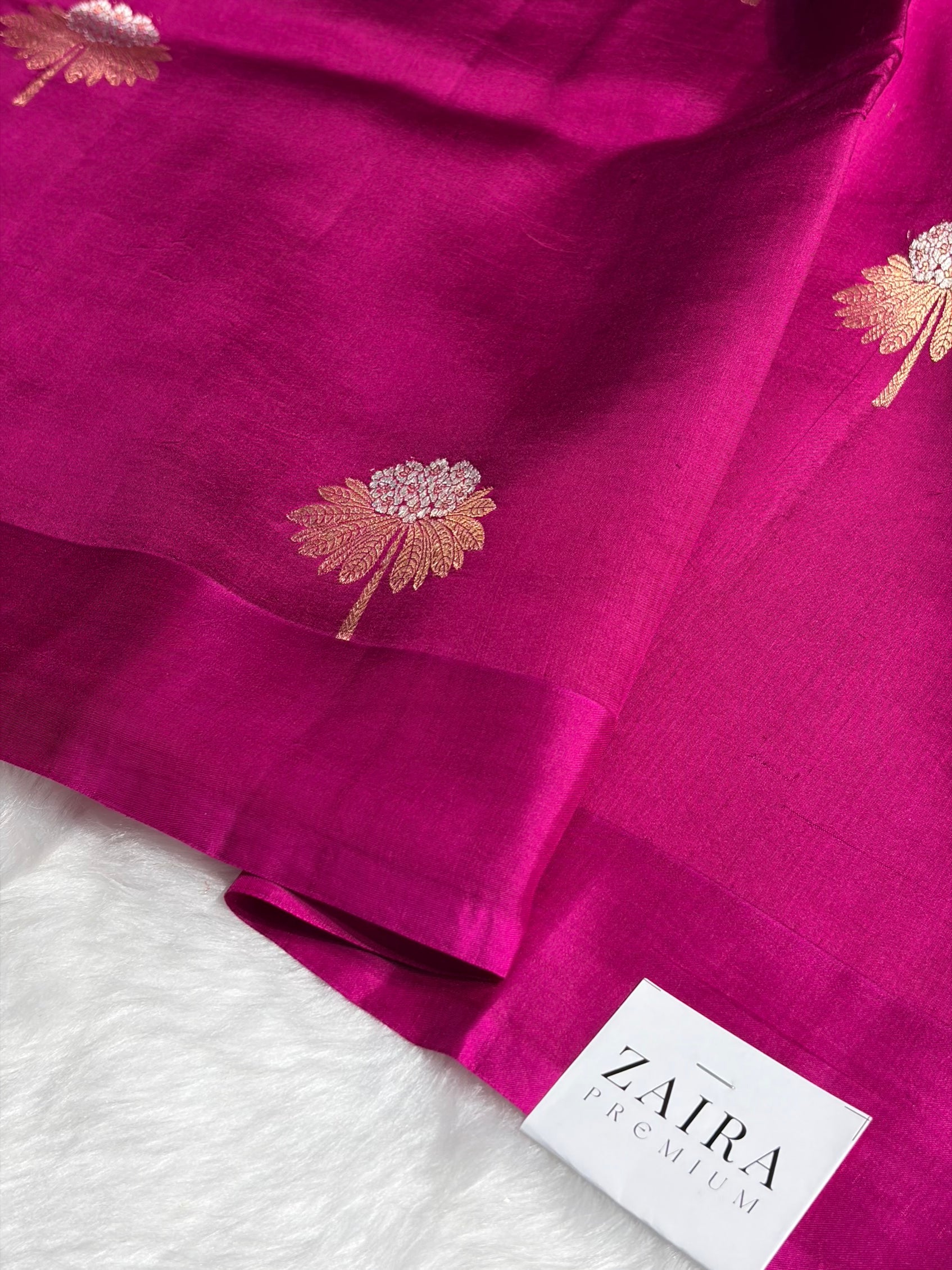 Rani Shades Meena Boota Handwoven Raw Mango Silk RM-43